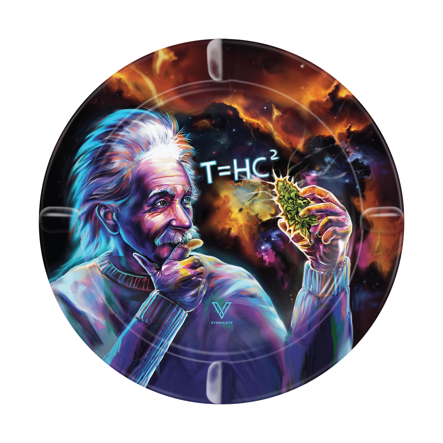 V Syndicate Blazin' Round Metal Ashtrays