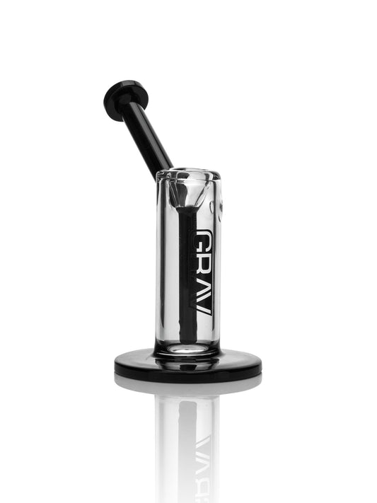 GRAV® SMALL UPRIGHT BUBBLER | BLACK OR CLEAR ACCENTS | 6" TALL