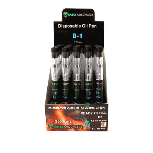 MigVapor D1 Fillable Disposable Thick Oil Vape Pen 25 Per Display