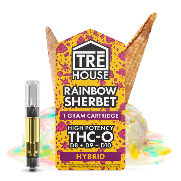 Trehouse Live Resin 1G Cartridge HHC / THC-O Cartridge + D8 + D9 + D10 / High Potency HHC Watermelon Zkit