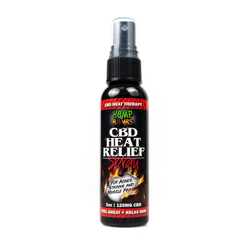 Hemp Bombs Premium CBD Heat Relief Spray 2oz 125MG