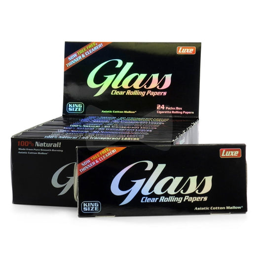 Glass Clear Rolling Papers 24 Pack Per Box