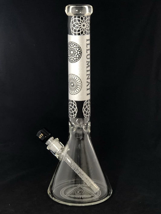 Illuminati 18" Sacred Geo Beaker 14mm Female Joint