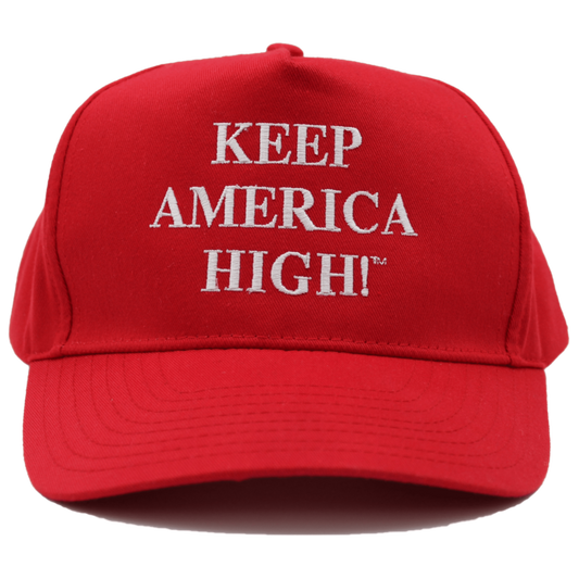 Keep America High Snapback Hats - Red