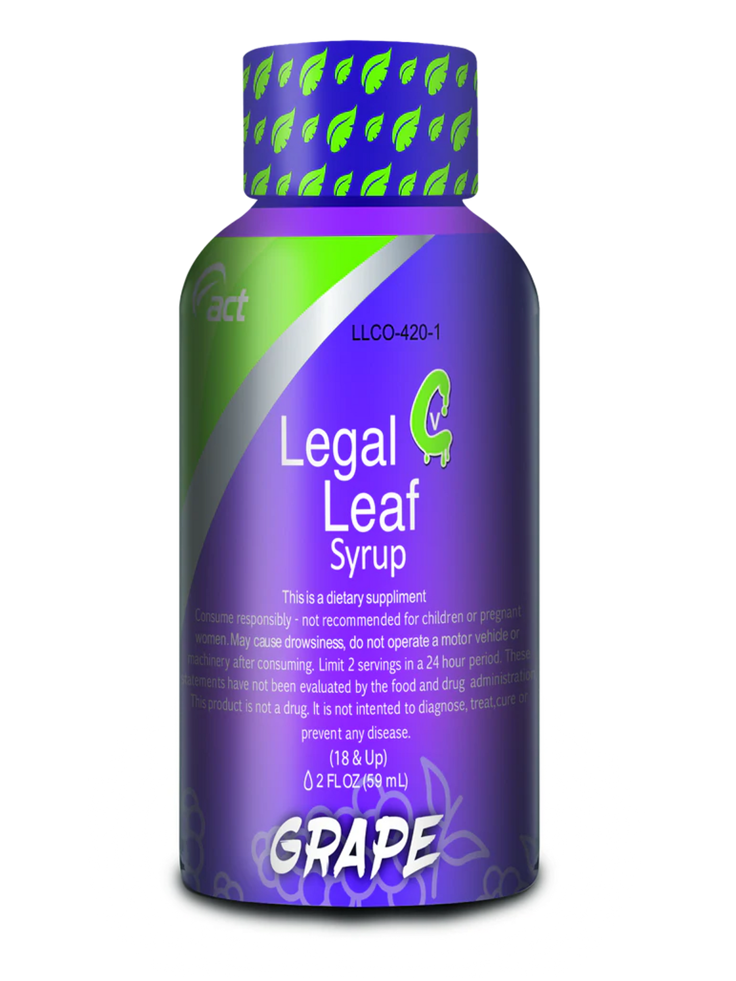 Legal Lean Syrup 2oz Bottle *New Flavors!*