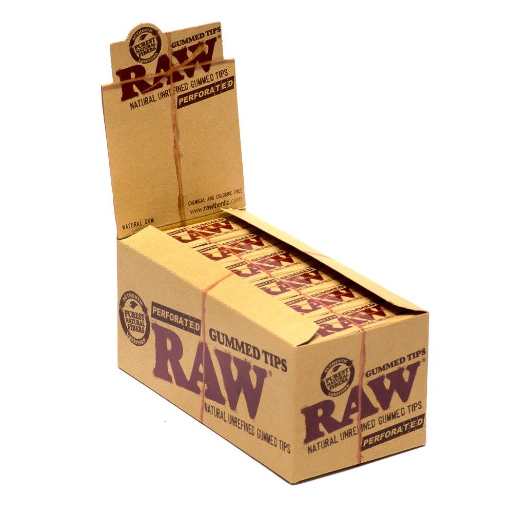 RAWthentic Gummed Tips Perforated 24 Per Box