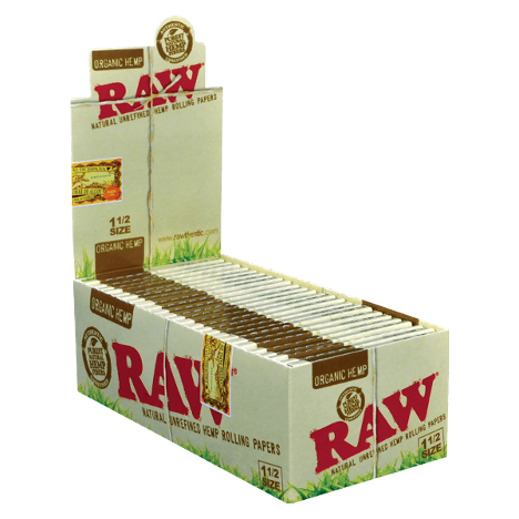 RAWthentic Classic & Organic Hemp 1 1/2 Size Papers | 25 Pack Per Box