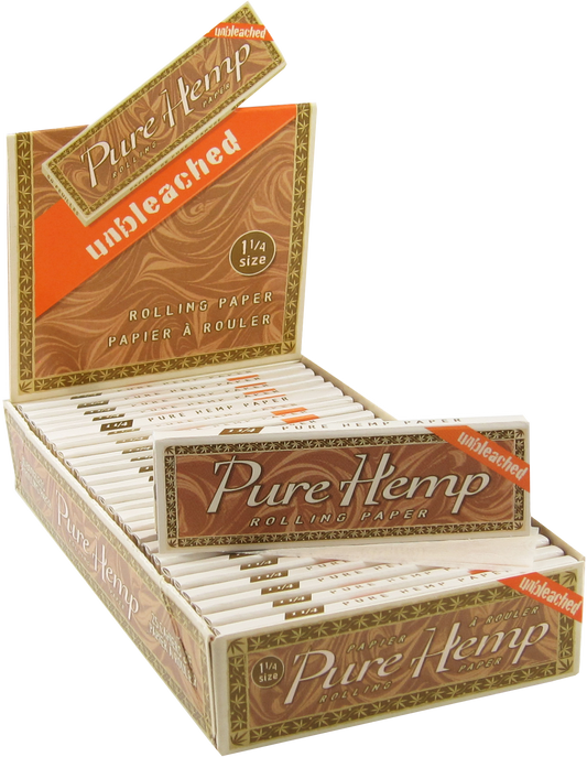 PURE HEMP Unbleached Rolling Papers - Assorted Sizes